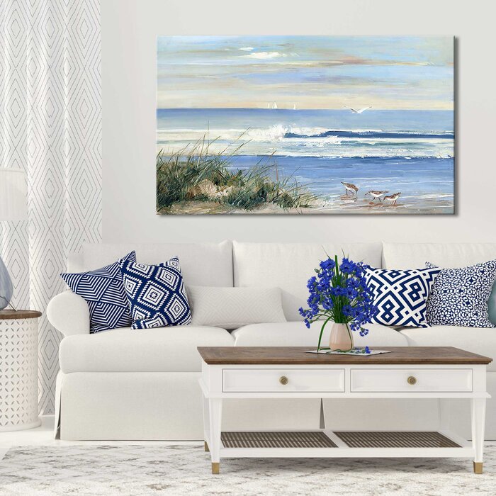 Rosecliff Heights Beach Combers by Sally Swatland Painting | Wayfair