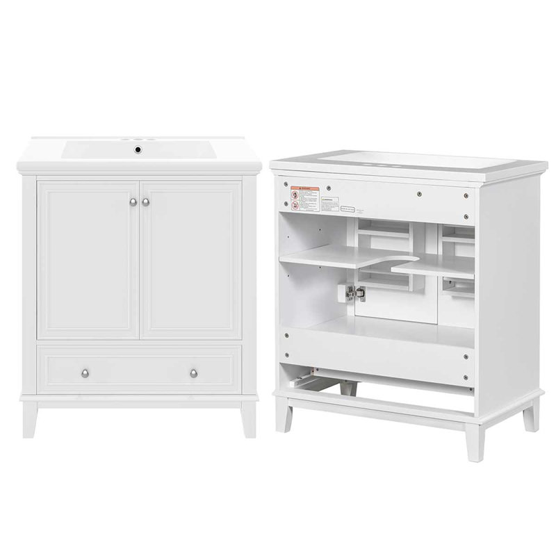 Ensemble de meuble-lavabo simple 30 po Merelyn, Blanc