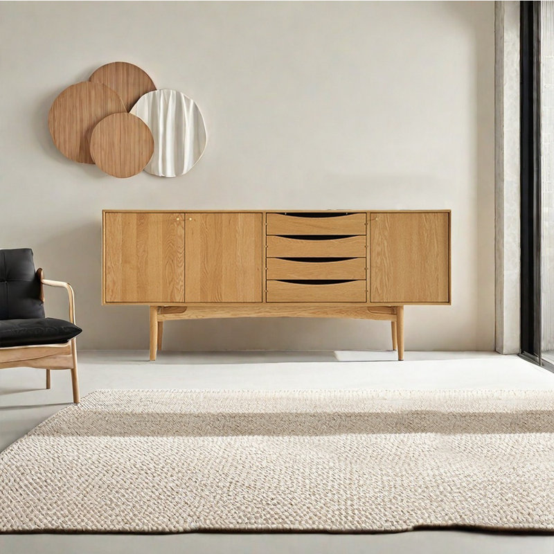 Meuble télé de style nordique, Brun orangé