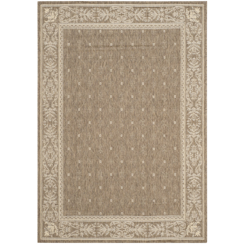 Tapis intérieur / extérieur abstrait Claudinette Performance, Rectangle 9 pi x 12 pi