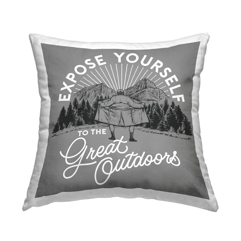 Design de coussin décoratif imprimé "Expose Yourself" par Jedco Brands, Inc.