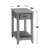 Grey Accent Table With Bottom Shelf