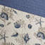 Courtepointe bleue très grande avec coussins décoratifs en microfibre, bleu, passepoil-121162111