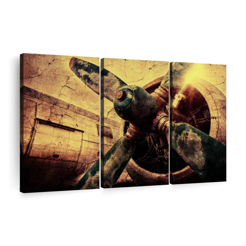 Reproduction d'art sur toile grunge, H 50 po x l 32 po