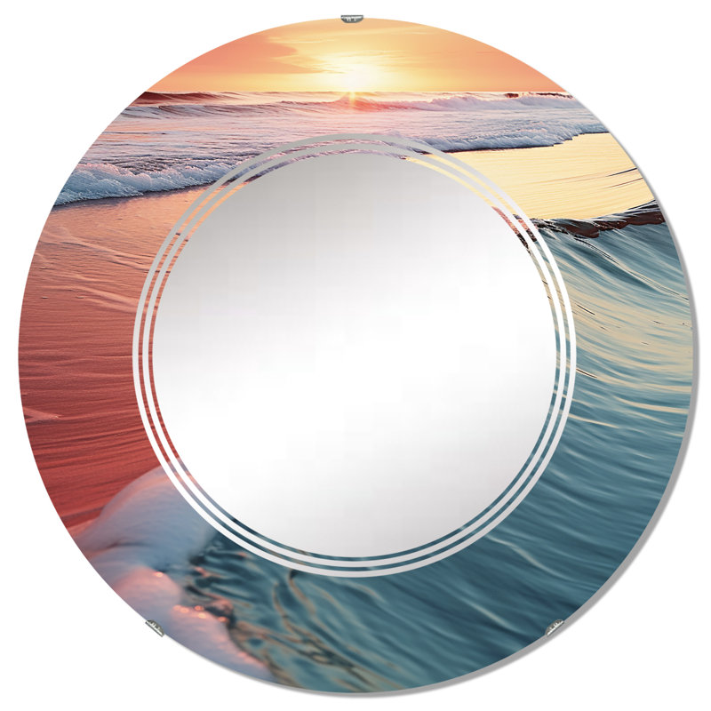 Varsi - Miroir mural rond, 32 po x 32 po