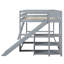 Lit superposé double avec échelle, glissade et tablettes, gris-929990155
