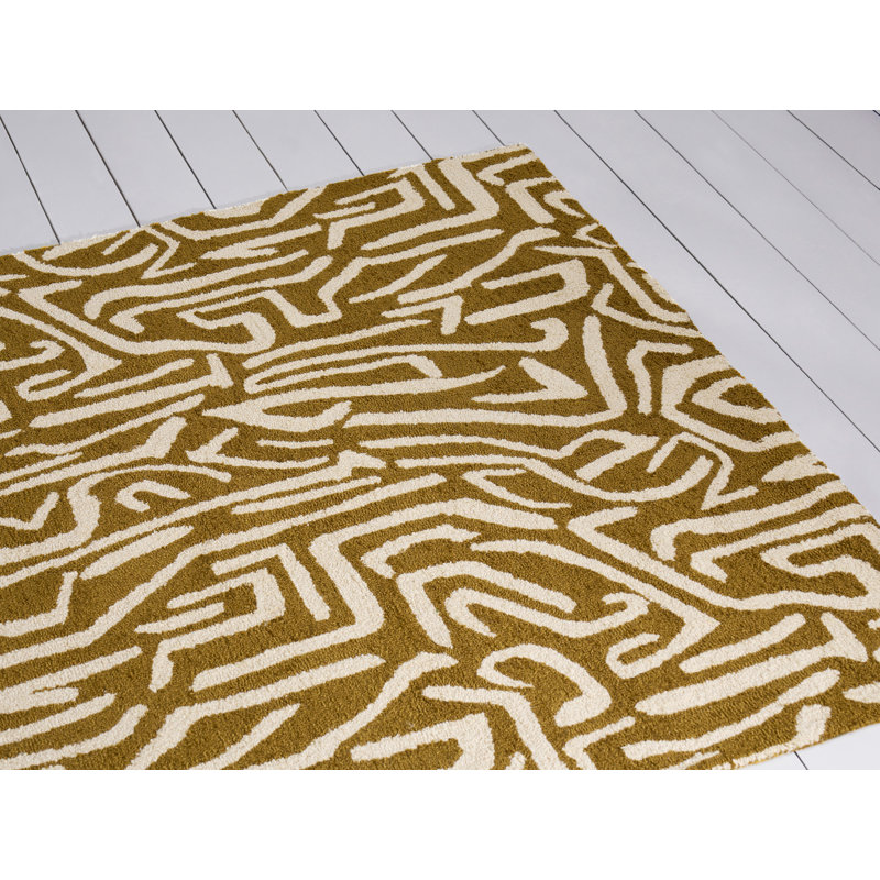 Melodic Hand Tufted Abstract Area Rug, Rectangle 6'6" x 9'2"
