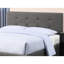 Grand lit avec rangement en polyfibre gris et compartiment de tête de lit moderne-828624149