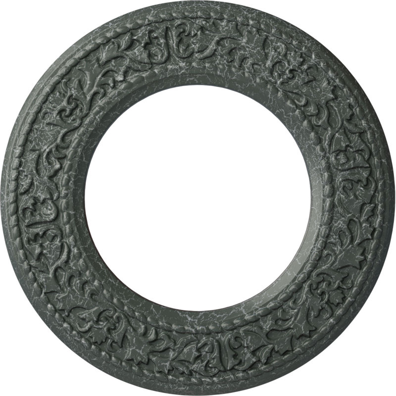 Médaillon de plafond Blackthorn Endurathane, P 13 3/8 po x P 7 1/2 po x P 3/4 po (convient aux auvents jusqu'à 7 1/2 po), finition bronze peinte à la main