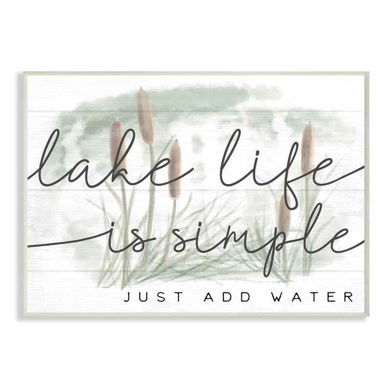 Plantes aquatiques à quenouilles Lake Life, Plaque murale, H 10 po x l 15 po