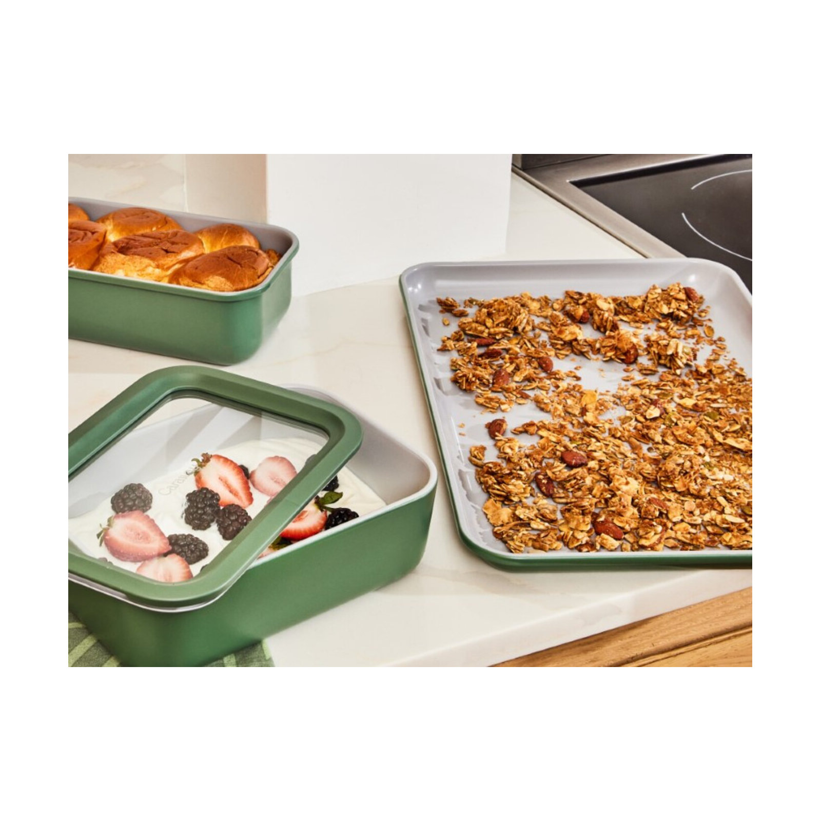 Caraway Nonstick Ceramic Medium Baking Sheet, Sage