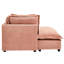 Fauteuil en chenille et siège mobile rose de 39,8 po de largeur, rembourrage de soutien, coussin de dossier idéal pour une utilisation régulière, détente