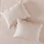 Couette réversible à bord festonné rose poudré - King/King, microfibre, 90 % coton, facile à assortir, garnie de coton, durable
