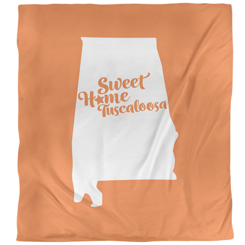 Housse de couette alabama Tuscaloosa, Housse de couette simple TG, Orange