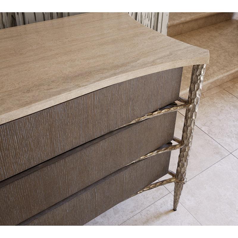 Chiseled Accent Chest, Silver