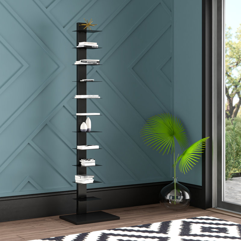 St Catherine Bookcase, Black, (11 Shelves) 65.25" H x 15.75" W x 16" D