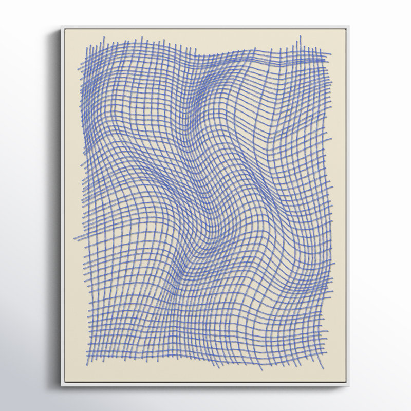 Netting 3 by Jacques Pilon, 25" H x 20" W x 1.25" D, White Single Structure Framed Canvas