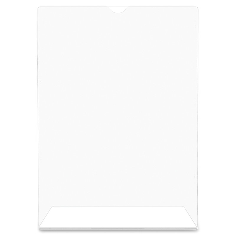 Clear Polystyrene Plastic Slanted Desk Sign Holder 5" x 7"