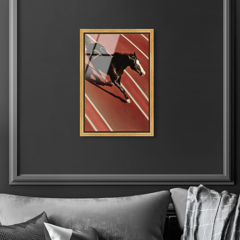 Velocity Vector Print, 37"H x 25"W, Gold Floater Frame