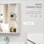 Armoire de rangement murale à 2 niveaux avec armoires et miroir 24,75 po x P 6 po x H 25,5 po | Blanc cassé | Minimaliste