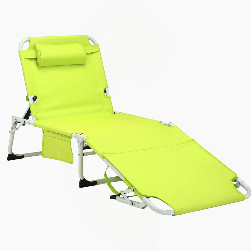 3-In-1 Heavy Duty Tanning Chair With Face Hole And Adjustable 5-Position Folding Chaise Lounge For Outdoor Sunbathing, Patio, Pool, Lawn, Camping, And Deck