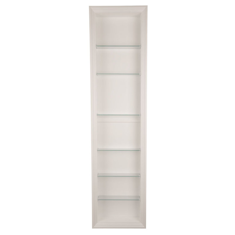 Normandy Recessed In The Wall Niche, 67.5" H x 15.5" W x 3.5" D, White Enamel