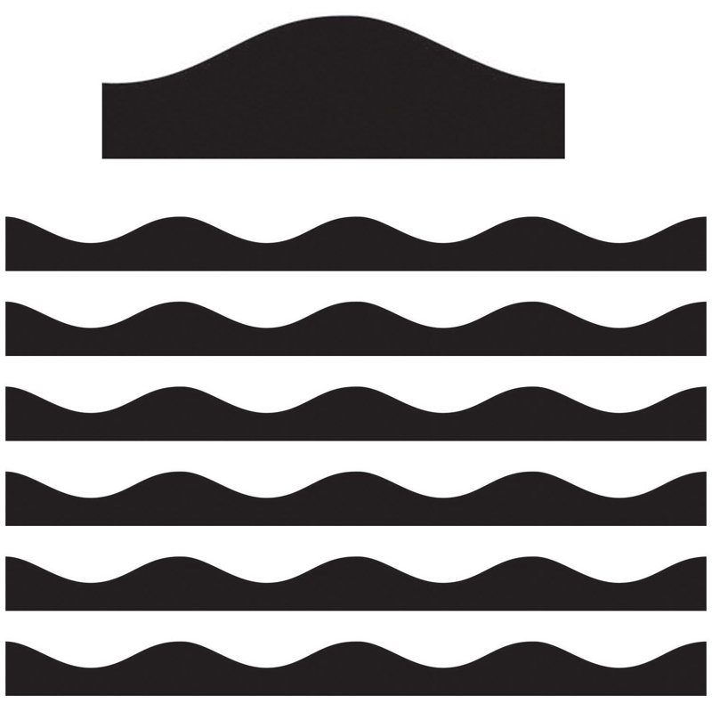 Black Magnetic Metal Border Set, 1" x 12"