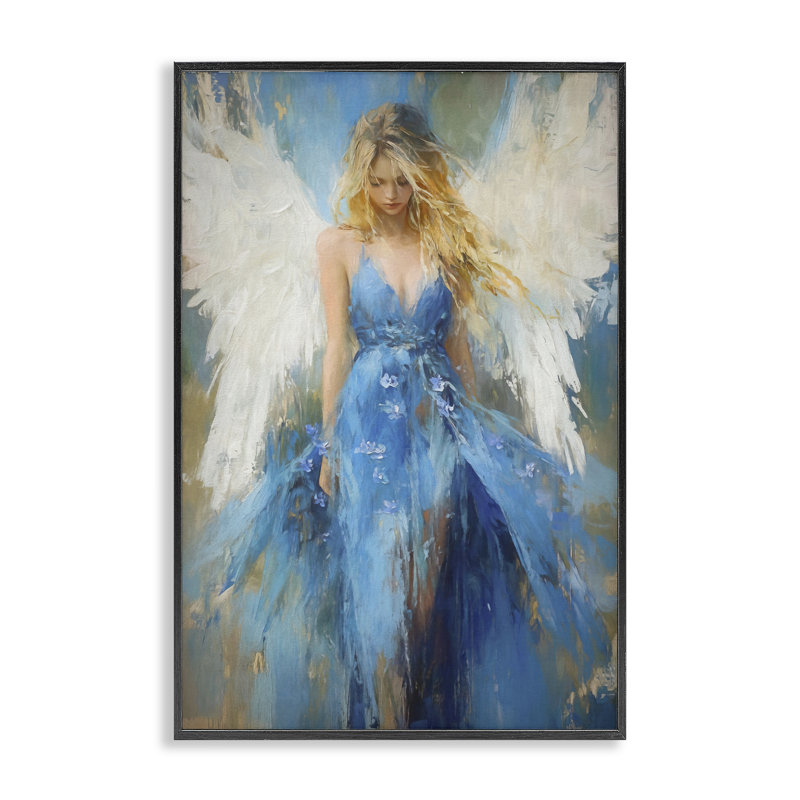 «Blue Flame of Hope», estampe numérique, conception de Tina LeCour, H 30 po x l 20 po, Giclée encadrée noir minuit