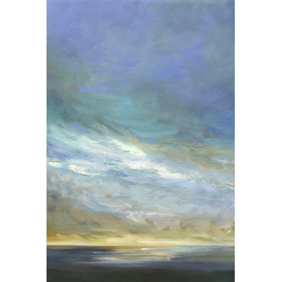 Coastal Clouds Triptych II by Sheila Finch - Painting Print