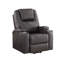 Fauteuil inclinable en cuir brun Aire avec lève-personne électrique et massage