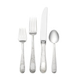 Sterling Silver Old Maryland Engraved 4 Piece Flatware Set, Service for 1