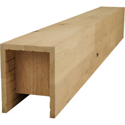 AmeriCraft Wood Wire Brushed Beam, 3-Sided (U-Beam), 5 1/2"W x 5 1/2"H x 72"L, Stain Grade Knotty Alder