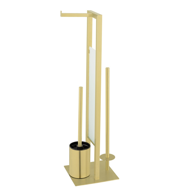 Sagrario Freestanding Toilet Brush and Holder, Gold