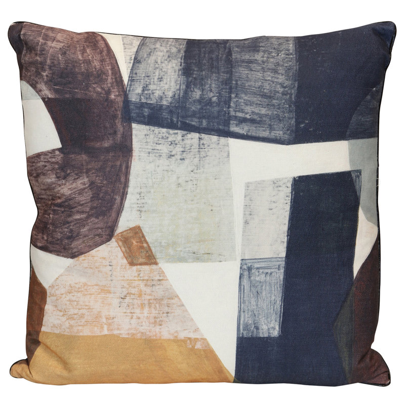 Coussin architectural multicolore 24 po x 24 po, 24 po X 24 po