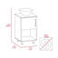 Meuble-lavabo simple à 1 tablette Wengue noir