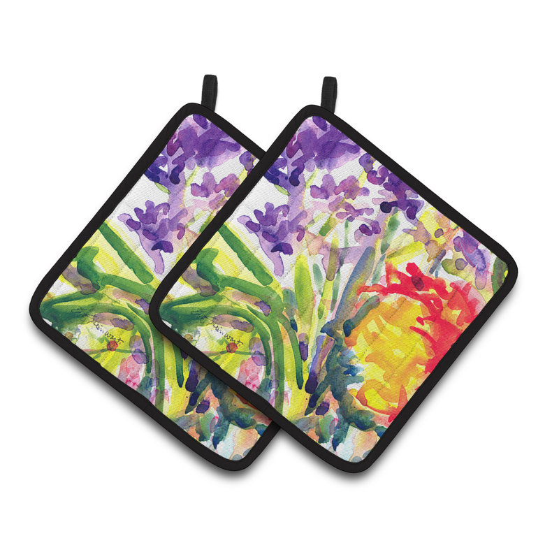 East Urban Home Floral Polyester Potholder