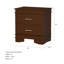 55.88cm W Manufactured Wood Bedside Table