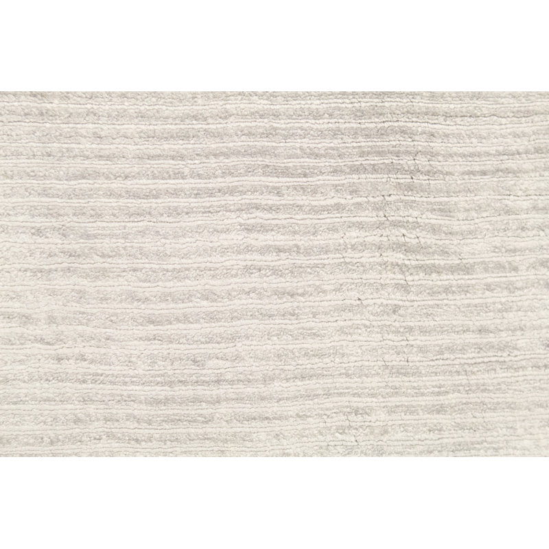 Tapis argent noué à la main de haute qualité