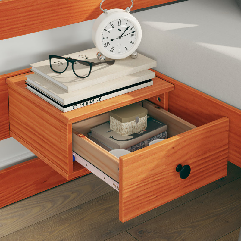 Solid Pine Wood And Solid Pine Wood, European Kingsize (160 x 200 cm), Brown