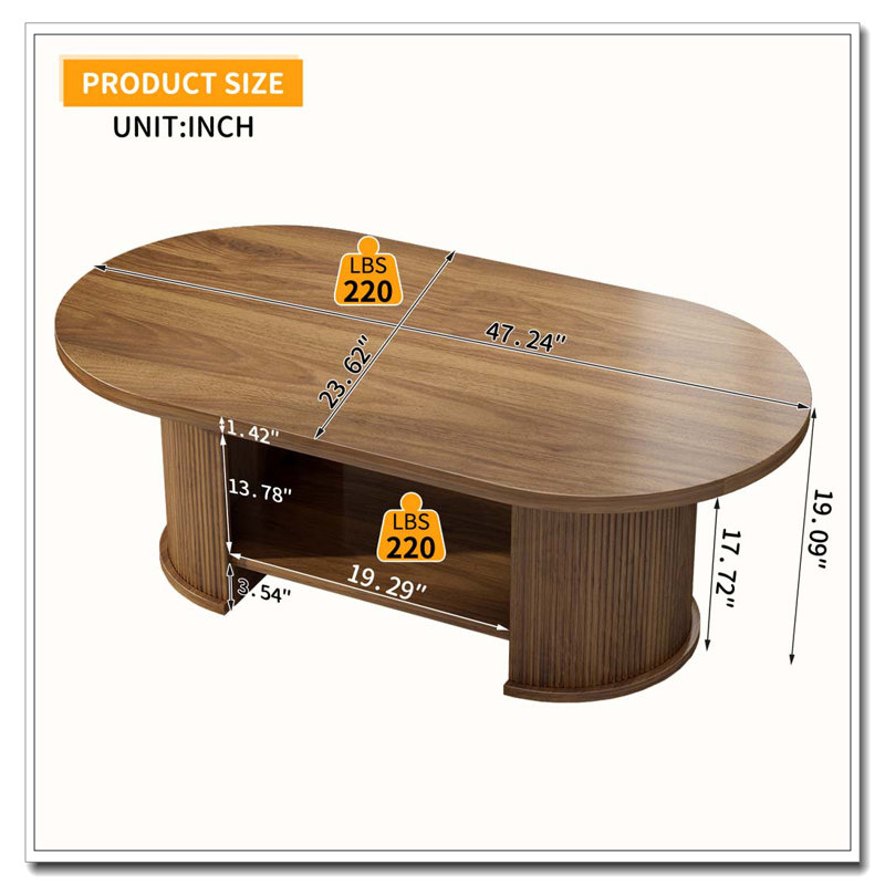 Table basse, Ovale