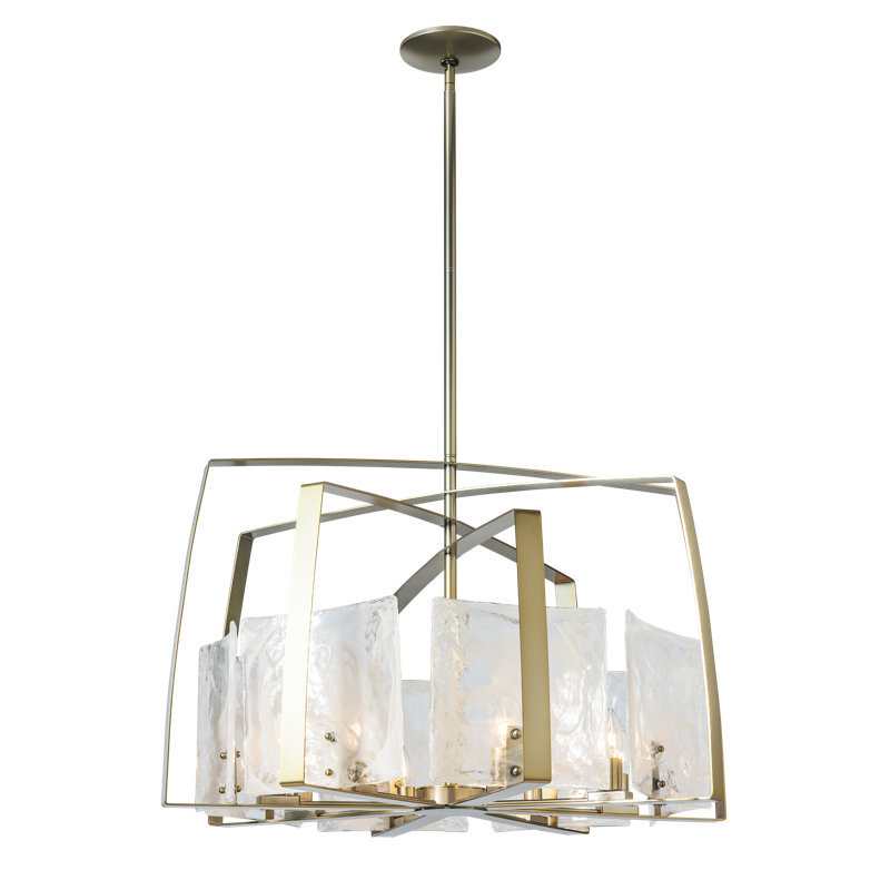 Arc 8 - Light Chandelier, Modern Brass