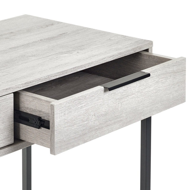Yonkers Metal Base Writing Desk, Grey