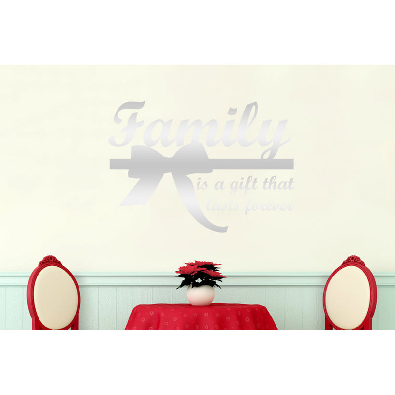 Wall Decal, Shiny Silver, Large