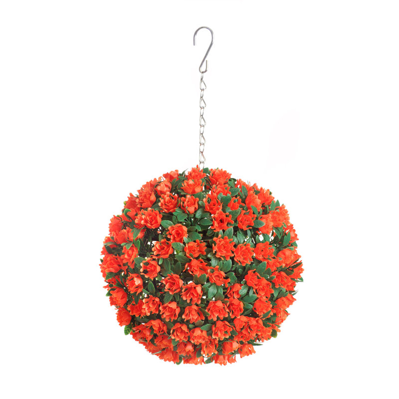 Faux Plant, Orange, 23cm H x 23cm W x 23cm D