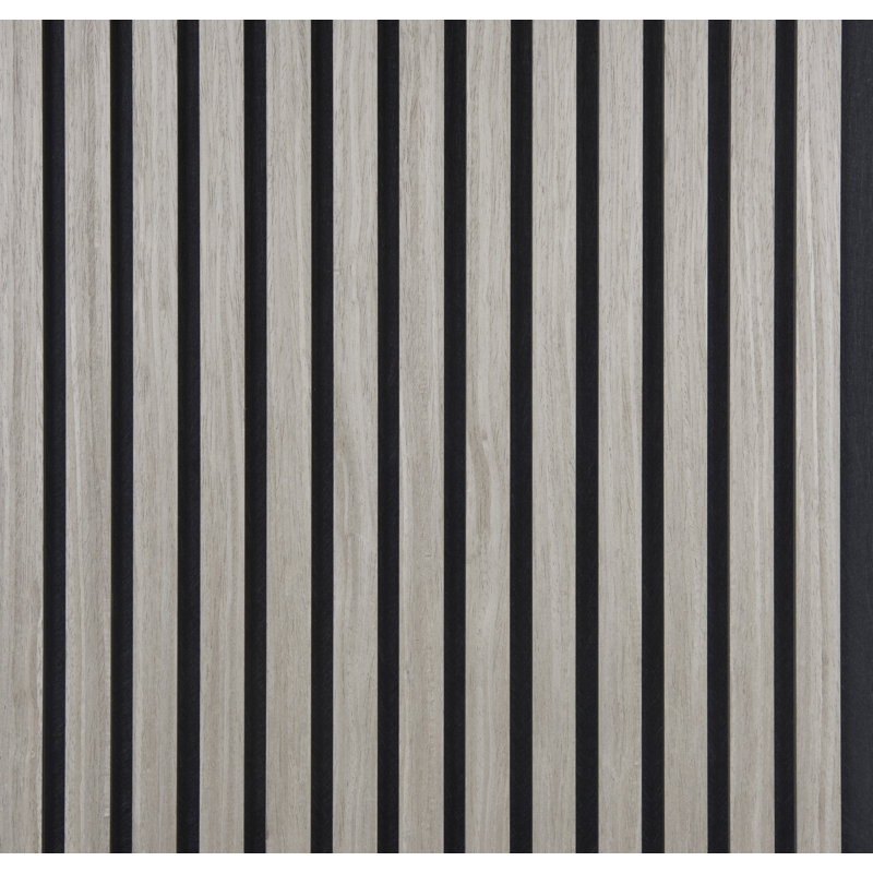Panneau mural acoustique Quanti 0,70 po x 20,47 po x 96,06 po chêne huilé, Light Oak/Grey