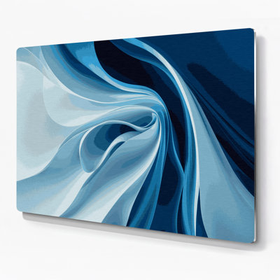 Gradient Abstract 46 Blue Metal Wall Art