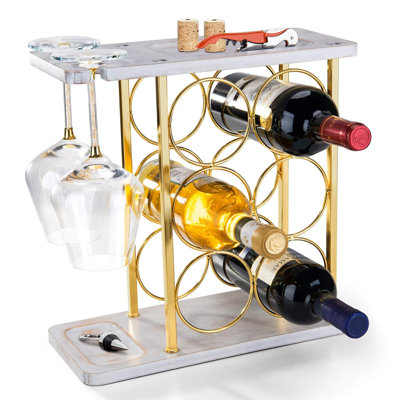 Wine Rack Countertop,Wine Holder Stand (Gold)