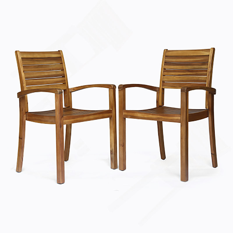 Chaise de salle à manger d'extérieur, teck 63223,00 KD, Bois d'acacia