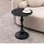 Set of 2 Vintage Metal Round Coffee Table & End Table, Sofa Side Table / Bedside Nightstand, Accent Table for Small Space Living Room & Bedroom