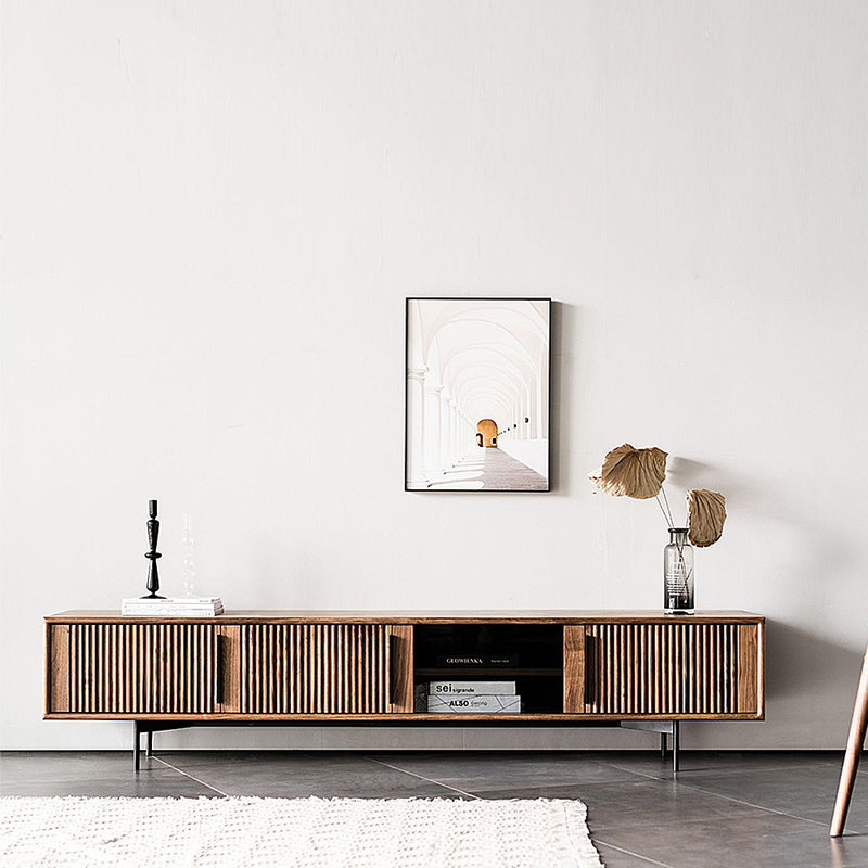 Meuble télé et audio-visuel Creative Style, 82.68", Noyer noir